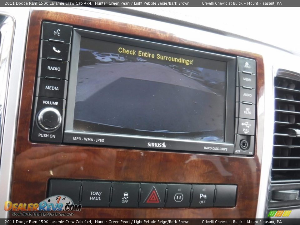2011 Dodge Ram 1500 Laramie Crew Cab 4x4 Hunter Green Pearl / Light Pebble Beige/Bark Brown Photo #30