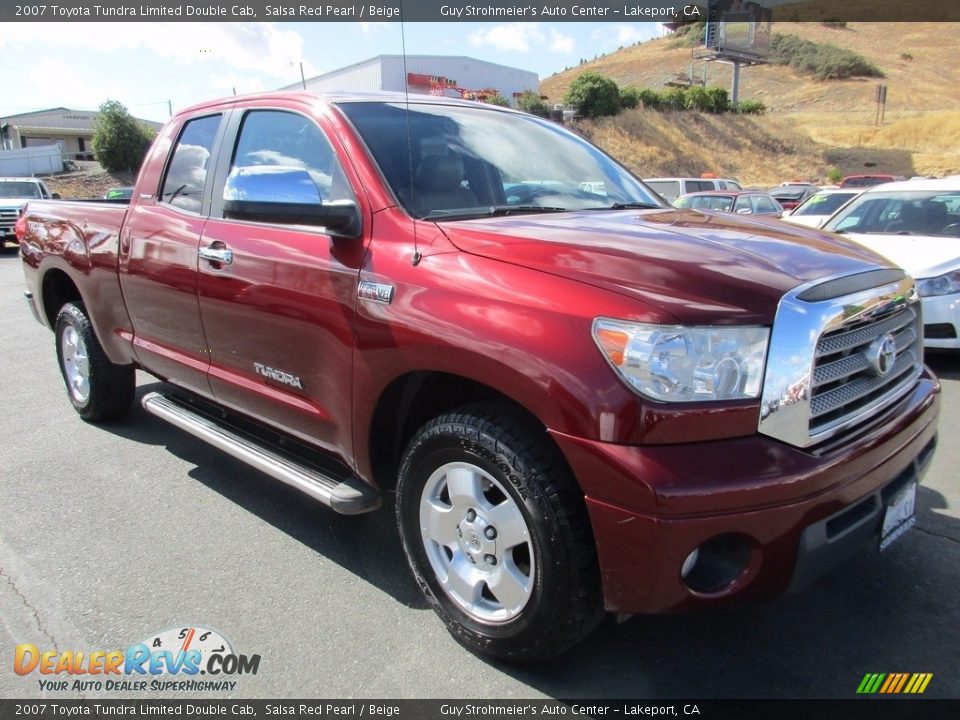 2007 Toyota Tundra Limited Double Cab Salsa Red Pearl / Beige Photo #1