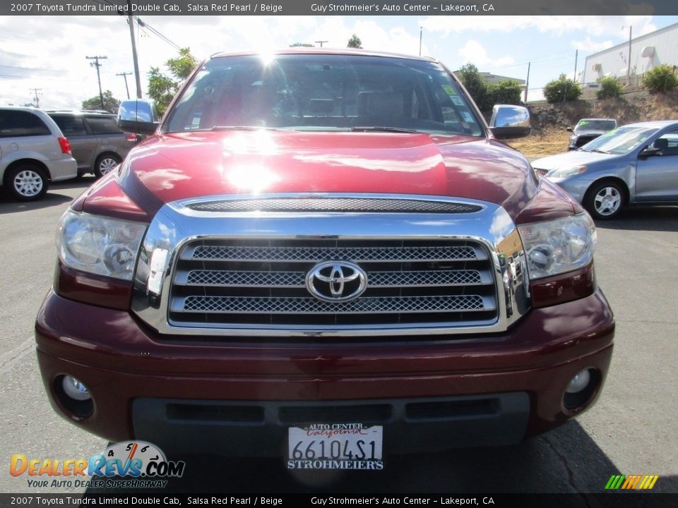 2007 Toyota Tundra Limited Double Cab Salsa Red Pearl / Beige Photo #2