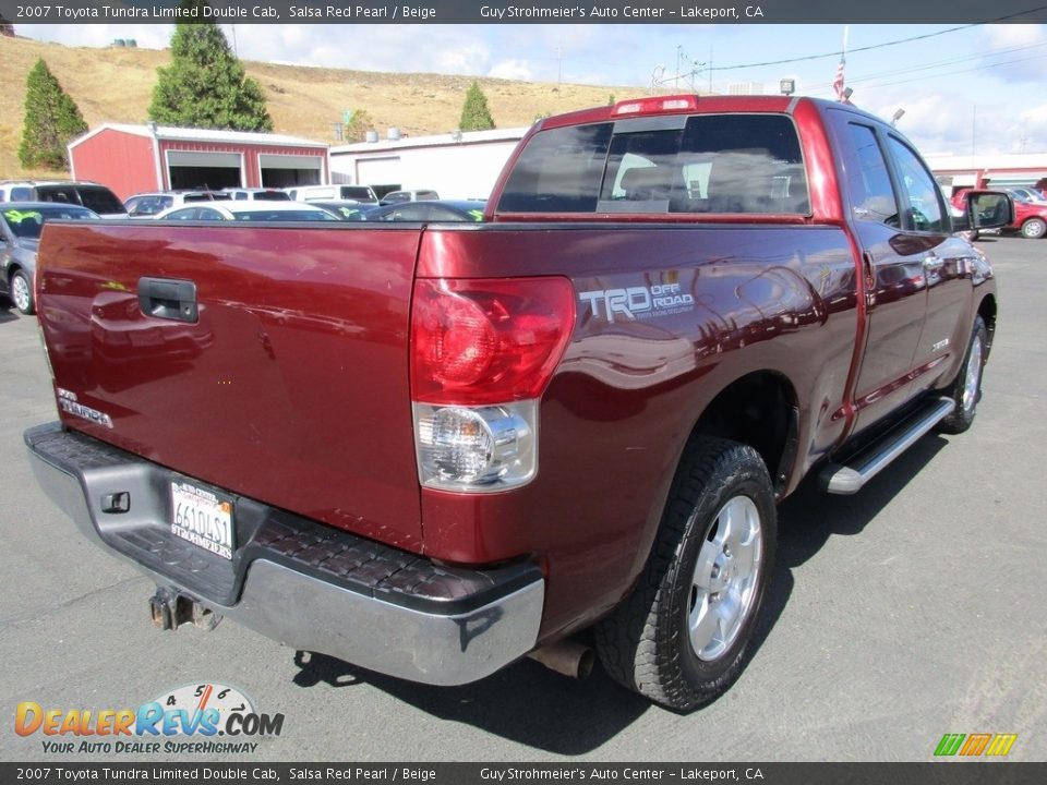 2007 Toyota Tundra Limited Double Cab Salsa Red Pearl / Beige Photo #7