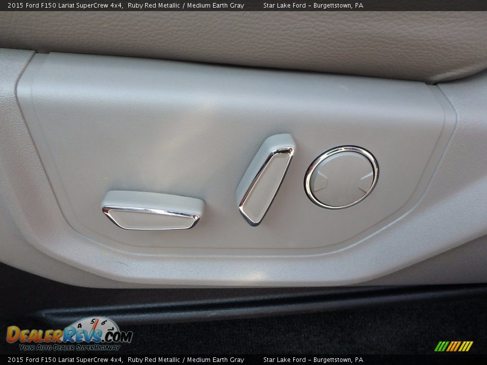2015 Ford F150 Lariat SuperCrew 4x4 Ruby Red Metallic / Medium Earth Gray Photo #14