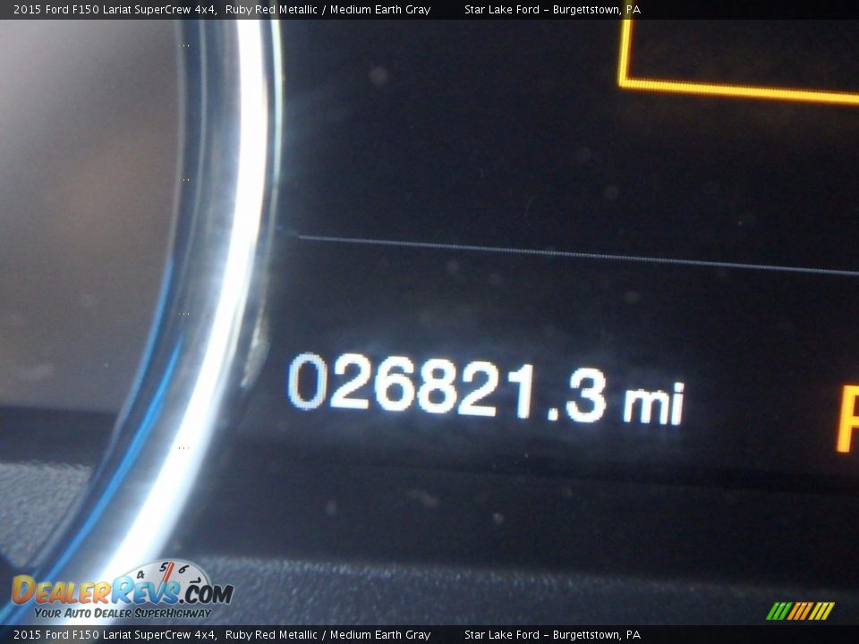 2015 Ford F150 Lariat SuperCrew 4x4 Ruby Red Metallic / Medium Earth Gray Photo #20