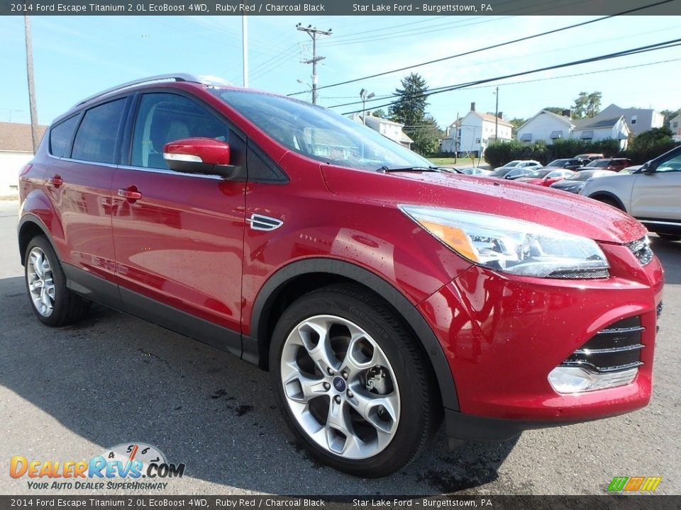 2014 Ford Escape Titanium 2.0L EcoBoost 4WD Ruby Red / Charcoal Black Photo #3