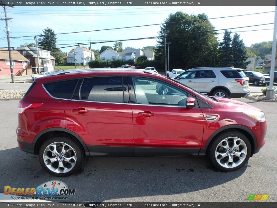 2014 Ford Escape Titanium 2.0L EcoBoost 4WD Ruby Red / Charcoal Black Photo #4