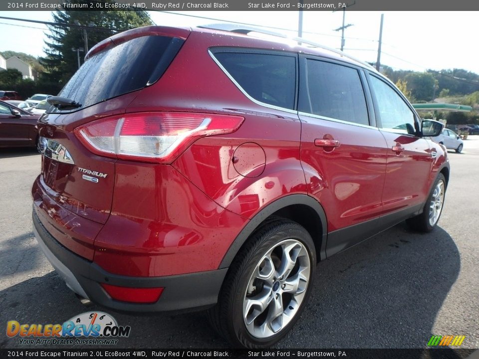 2014 Ford Escape Titanium 2.0L EcoBoost 4WD Ruby Red / Charcoal Black Photo #5