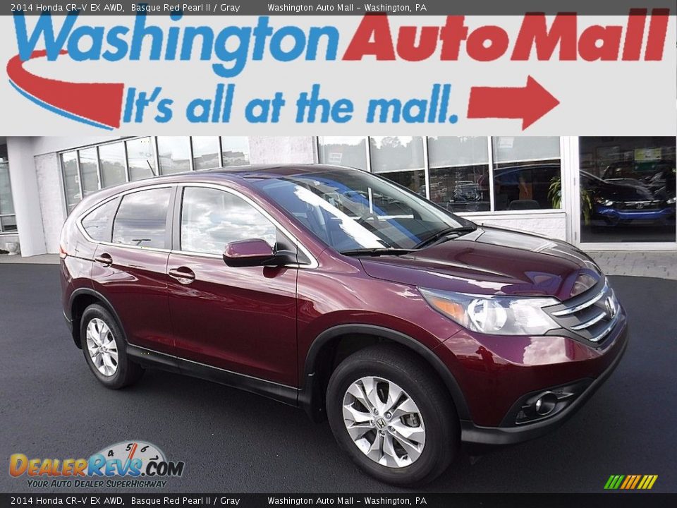 2014 Honda CR-V EX AWD Basque Red Pearl II / Gray Photo #1