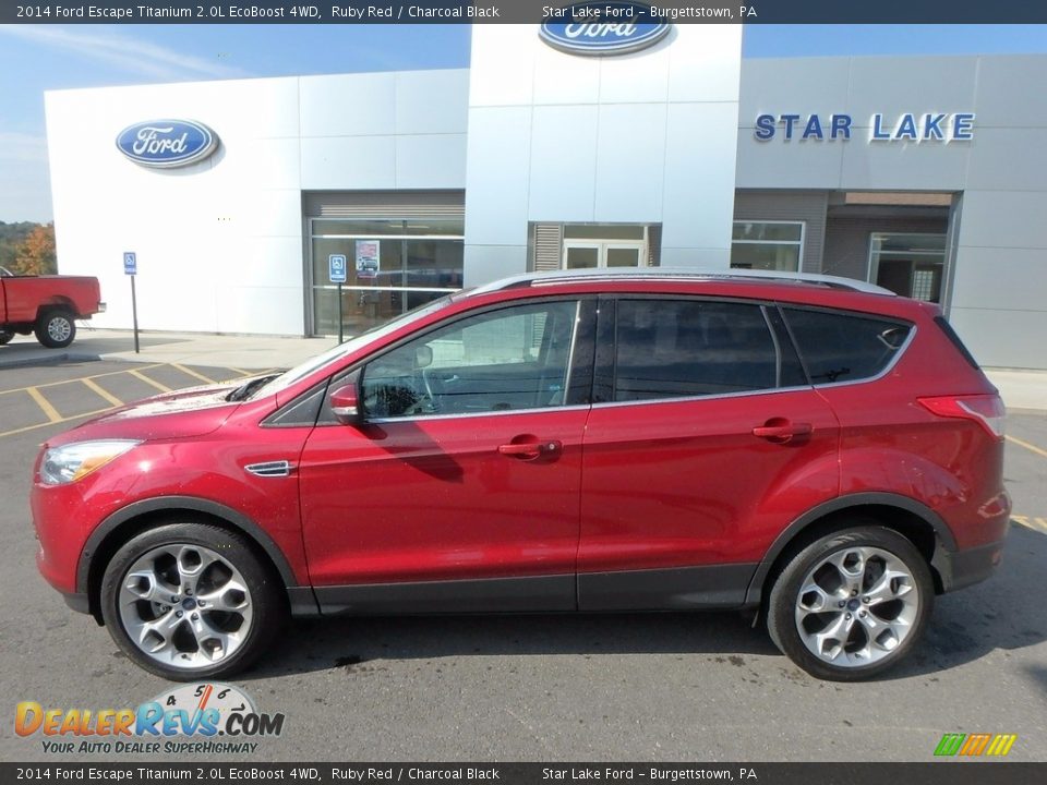 2014 Ford Escape Titanium 2.0L EcoBoost 4WD Ruby Red / Charcoal Black Photo #8
