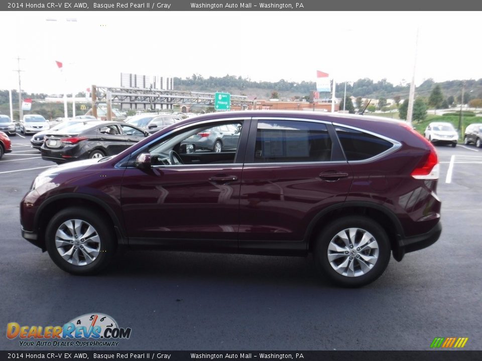 2014 Honda CR-V EX AWD Basque Red Pearl II / Gray Photo #7