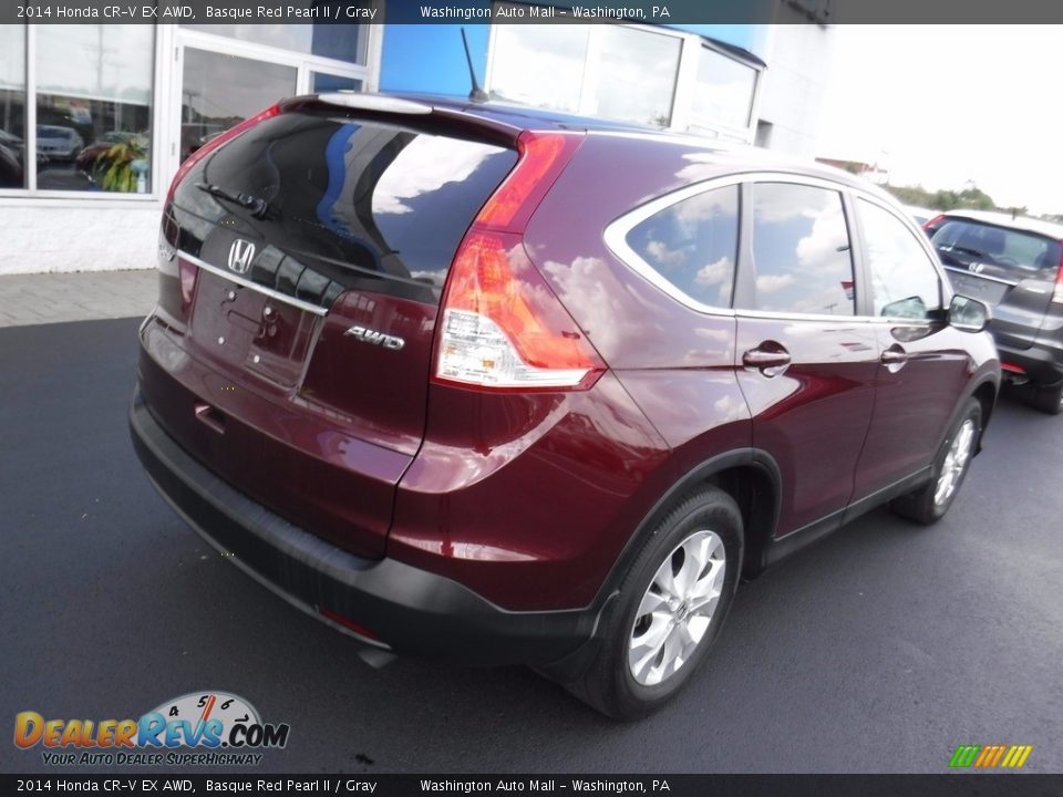 2014 Honda CR-V EX AWD Basque Red Pearl II / Gray Photo #9