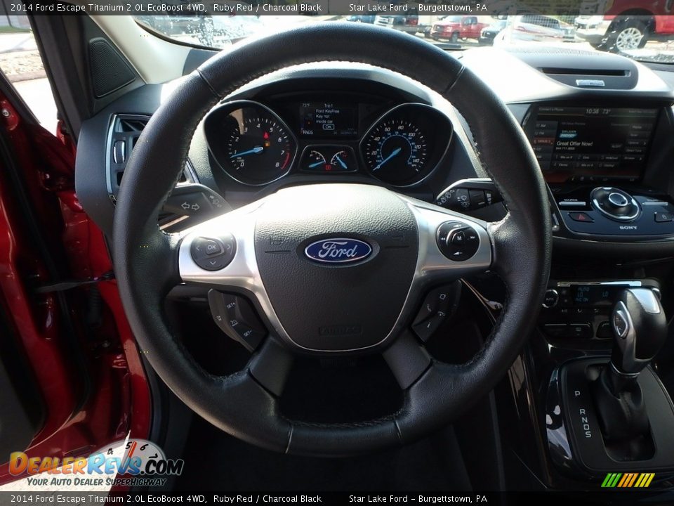 2014 Ford Escape Titanium 2.0L EcoBoost 4WD Ruby Red / Charcoal Black Photo #16