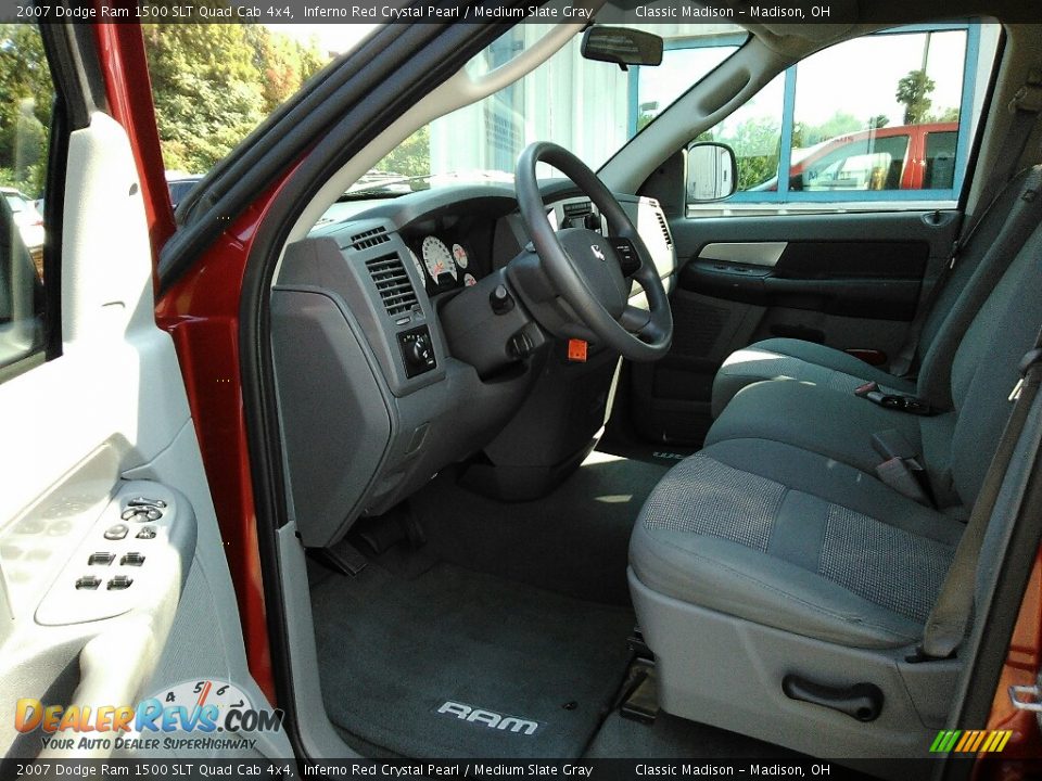 2007 Dodge Ram 1500 SLT Quad Cab 4x4 Inferno Red Crystal Pearl / Medium Slate Gray Photo #7