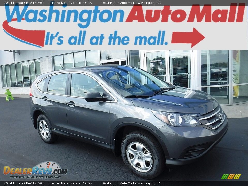 2014 Honda CR-V LX AWD Polished Metal Metallic / Gray Photo #1