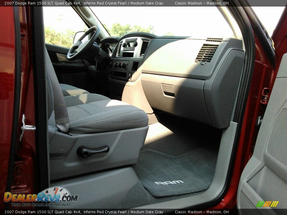 2007 Dodge Ram 1500 SLT Quad Cab 4x4 Inferno Red Crystal Pearl / Medium Slate Gray Photo #16