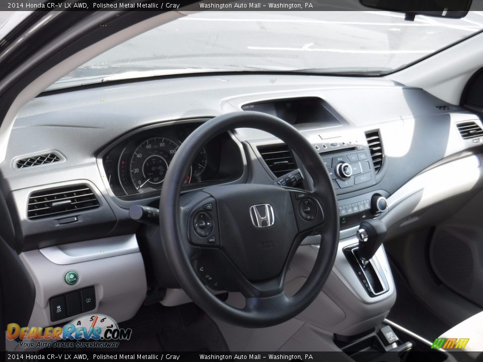 2014 Honda CR-V LX AWD Polished Metal Metallic / Gray Photo #10