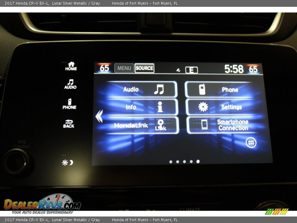 2017 Honda CR-V EX-L Lunar Silver Metallic / Gray Photo #15