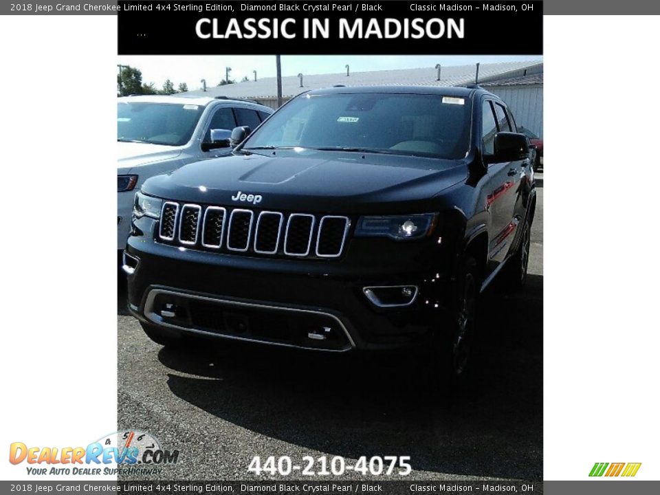 2018 Jeep Grand Cherokee Limited 4x4 Sterling Edition Diamond Black Crystal Pearl / Black Photo #1