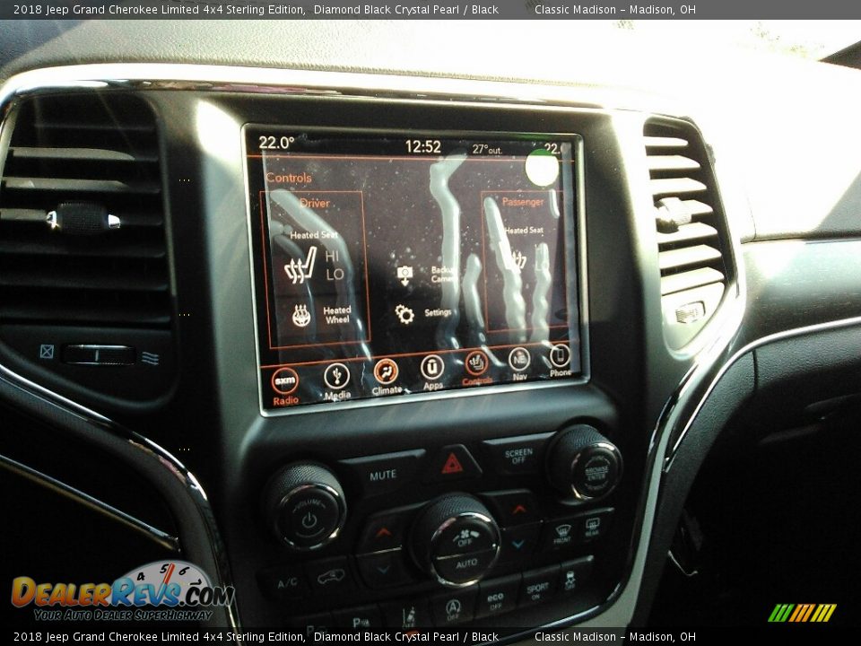 2018 Jeep Grand Cherokee Limited 4x4 Sterling Edition Diamond Black Crystal Pearl / Black Photo #14