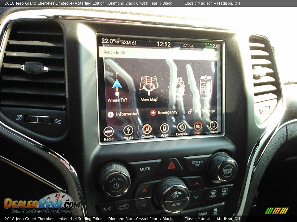 2018 Jeep Grand Cherokee Limited 4x4 Sterling Edition Diamond Black Crystal Pearl / Black Photo #15