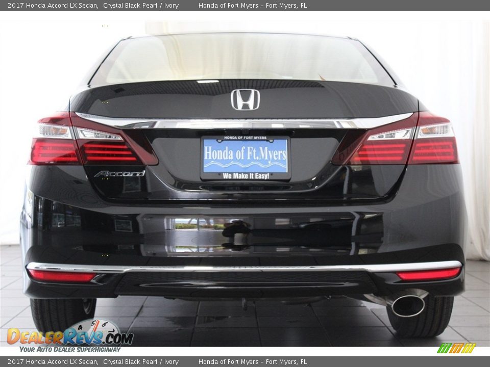 2017 Honda Accord LX Sedan Crystal Black Pearl / Ivory Photo #6