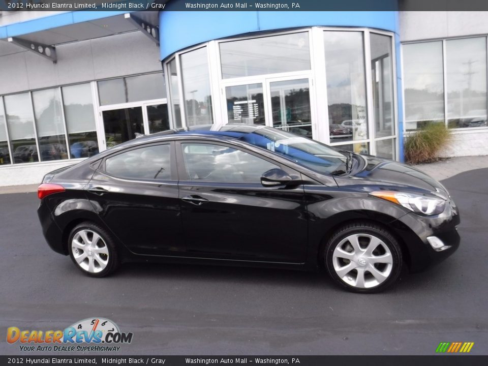 2012 Hyundai Elantra Limited Midnight Black / Gray Photo #2