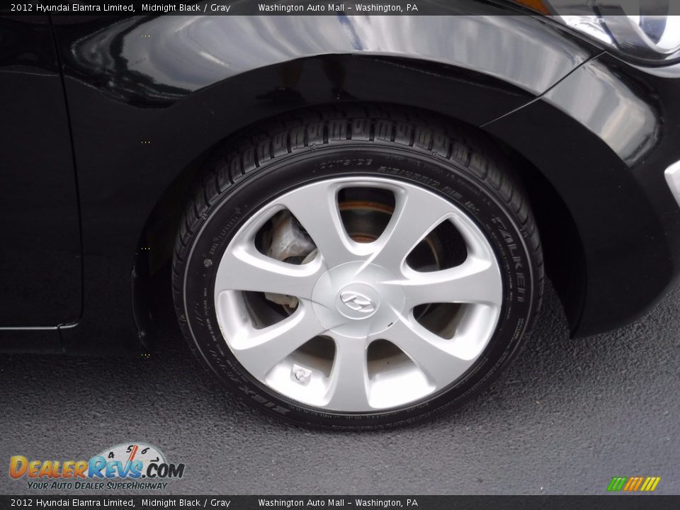 2012 Hyundai Elantra Limited Midnight Black / Gray Photo #3