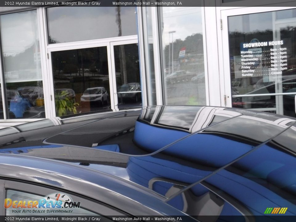 2012 Hyundai Elantra Limited Midnight Black / Gray Photo #4