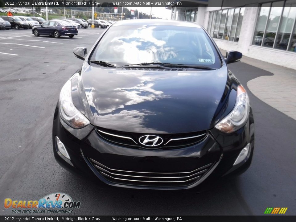 2012 Hyundai Elantra Limited Midnight Black / Gray Photo #5