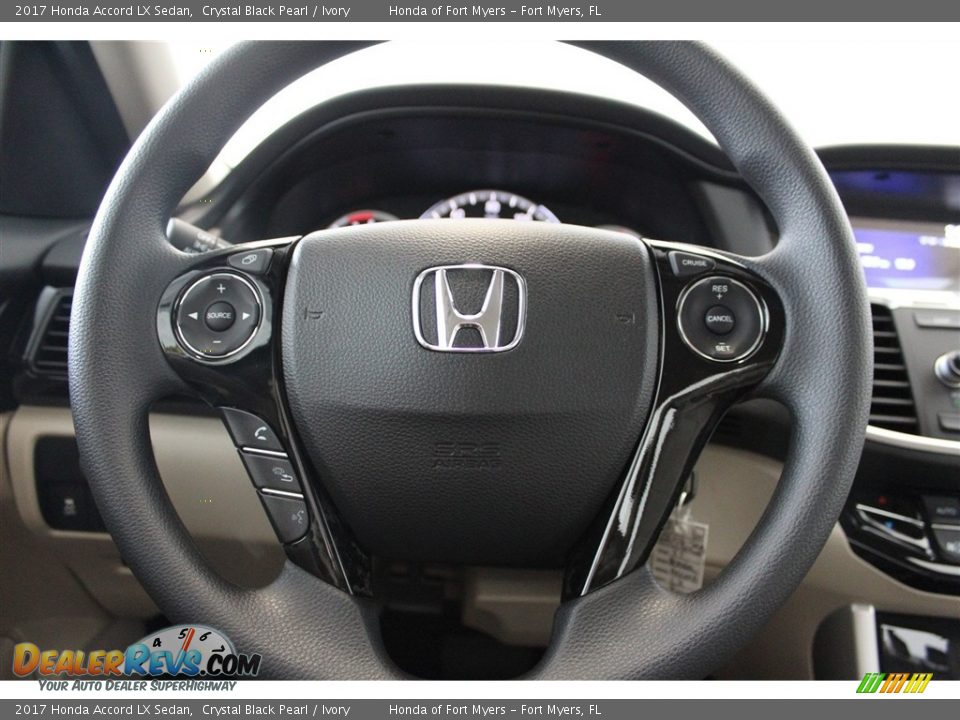 2017 Honda Accord LX Sedan Crystal Black Pearl / Ivory Photo #11