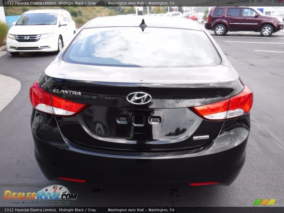 2012 Hyundai Elantra Limited Midnight Black / Gray Photo #9