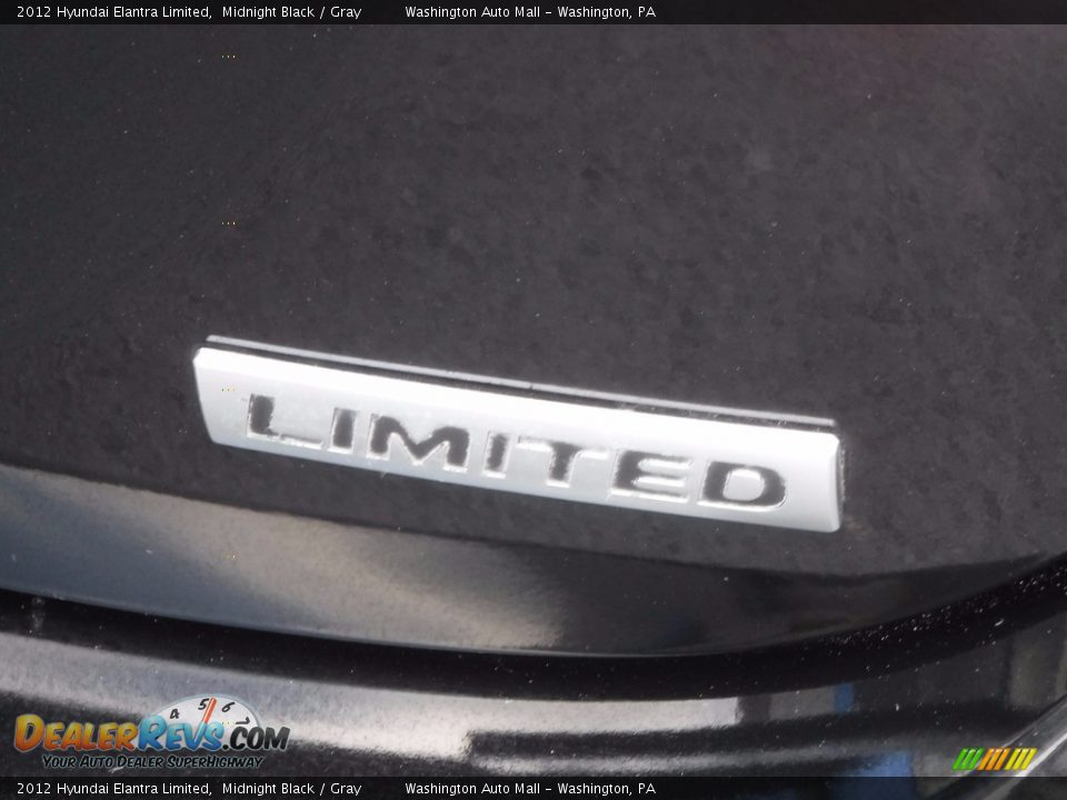 2012 Hyundai Elantra Limited Midnight Black / Gray Photo #11