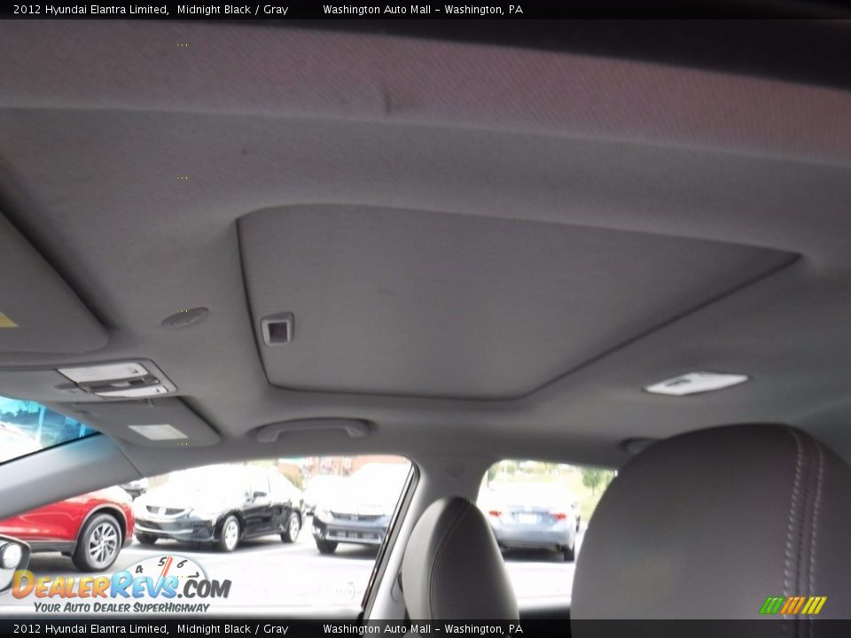 2012 Hyundai Elantra Limited Midnight Black / Gray Photo #12