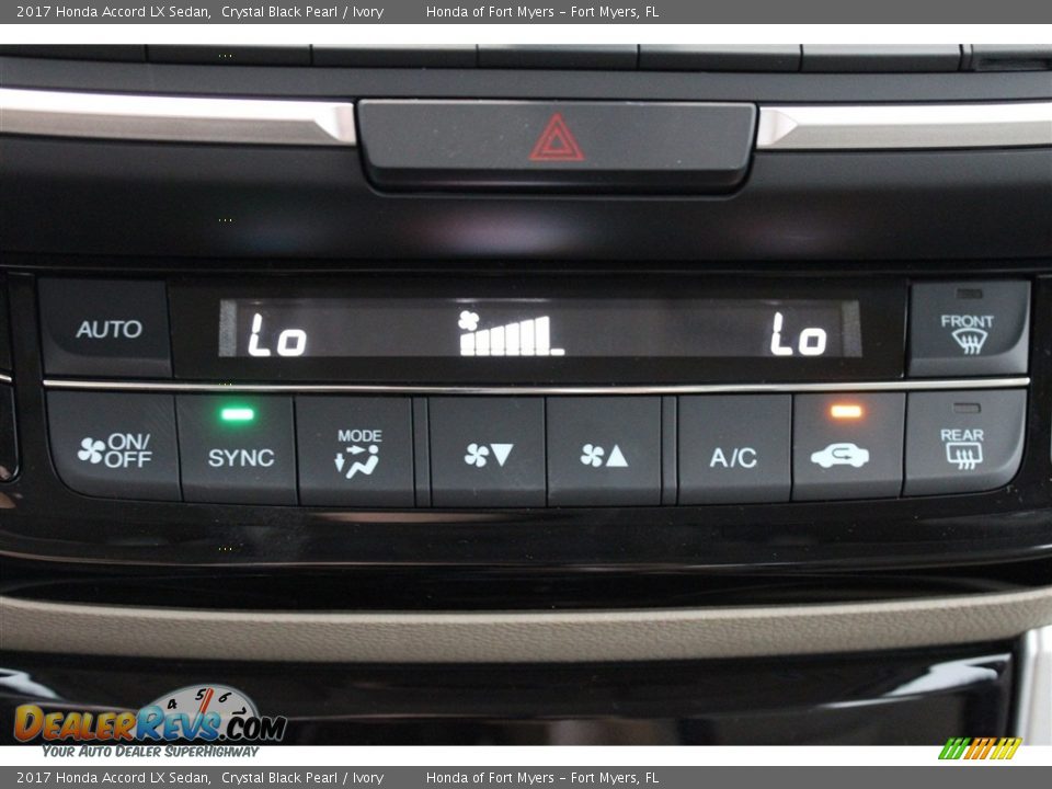 2017 Honda Accord LX Sedan Crystal Black Pearl / Ivory Photo #18