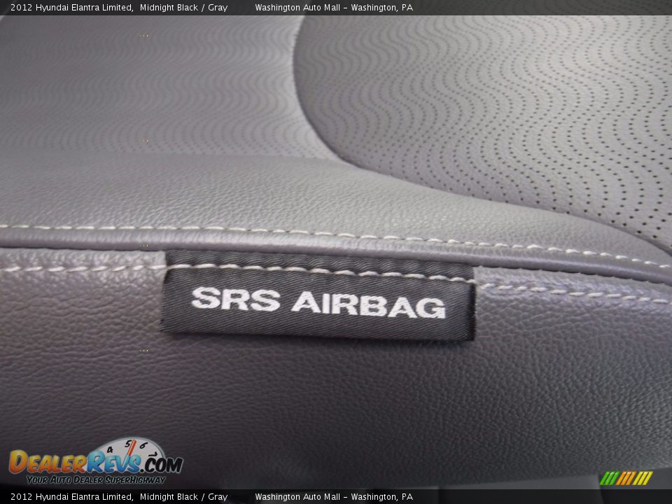 2012 Hyundai Elantra Limited Midnight Black / Gray Photo #15