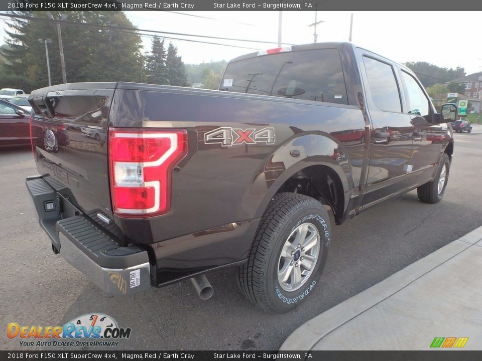 2018 Ford F150 XLT SuperCrew 4x4 Magma Red / Earth Gray Photo #5
