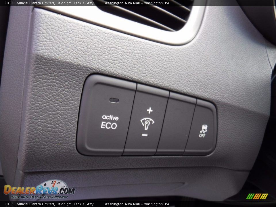 2012 Hyundai Elantra Limited Midnight Black / Gray Photo #16