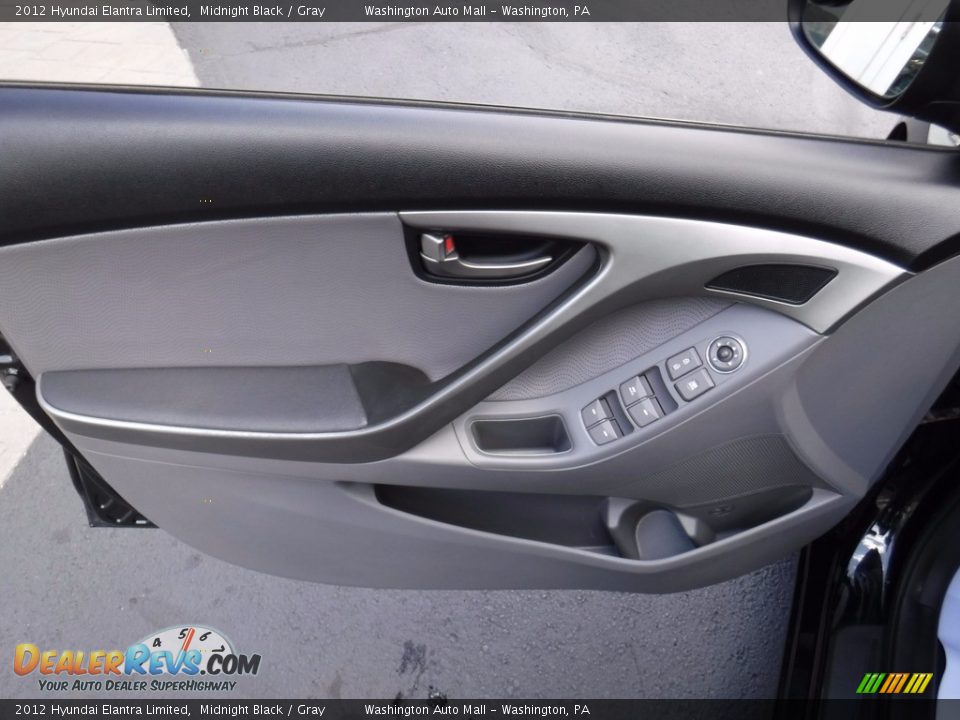 2012 Hyundai Elantra Limited Midnight Black / Gray Photo #17