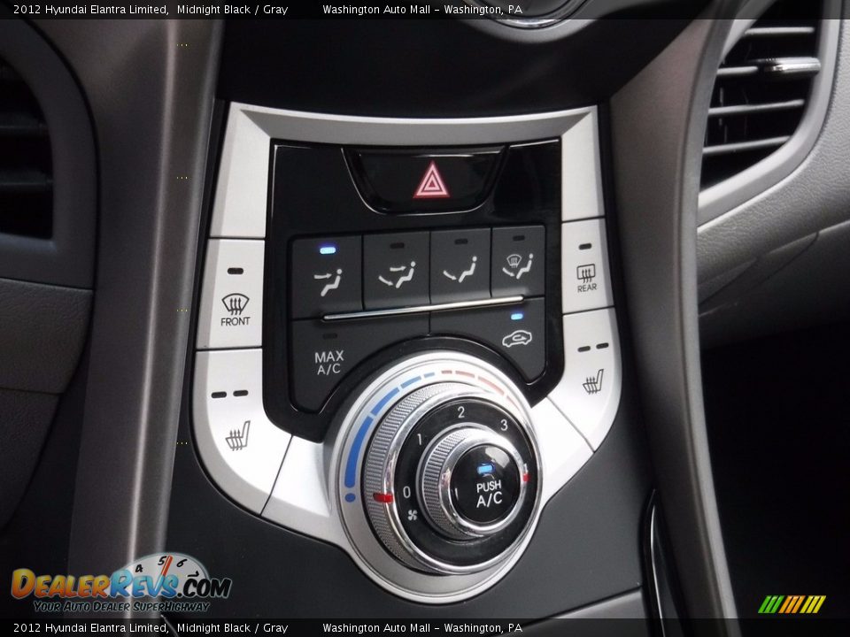 2012 Hyundai Elantra Limited Midnight Black / Gray Photo #21
