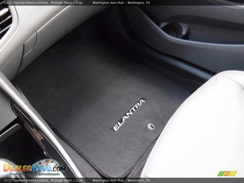 2012 Hyundai Elantra Limited Midnight Black / Gray Photo #24