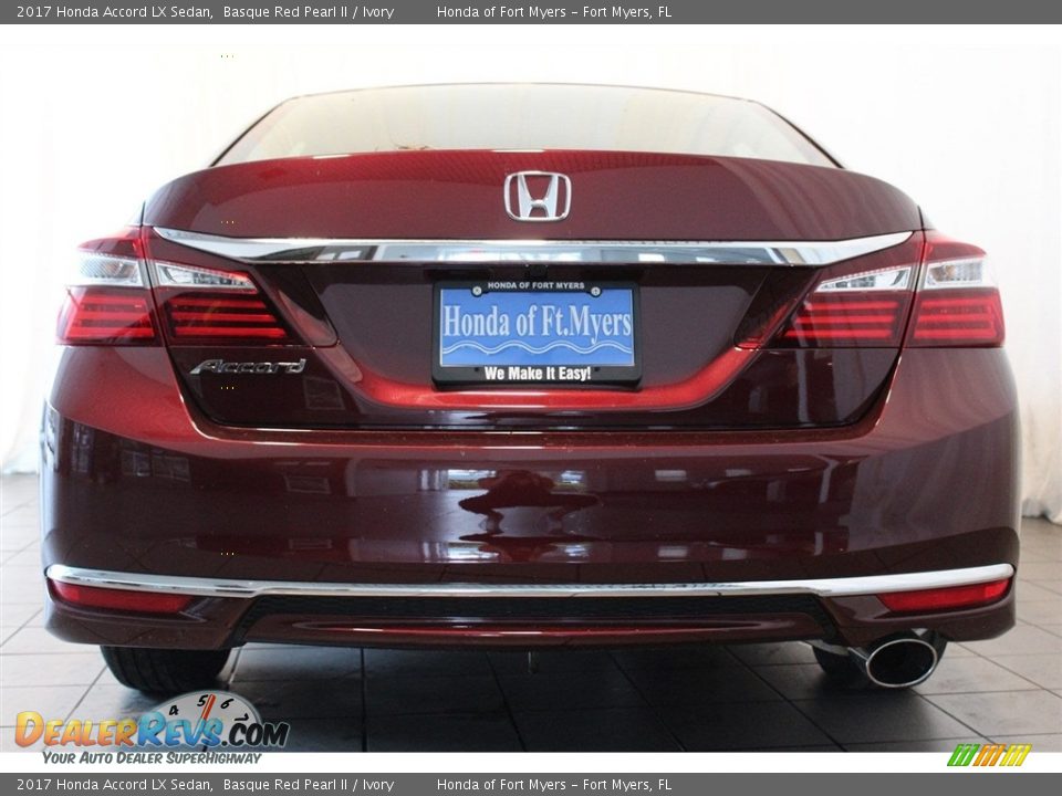 2017 Honda Accord LX Sedan Basque Red Pearl II / Ivory Photo #6