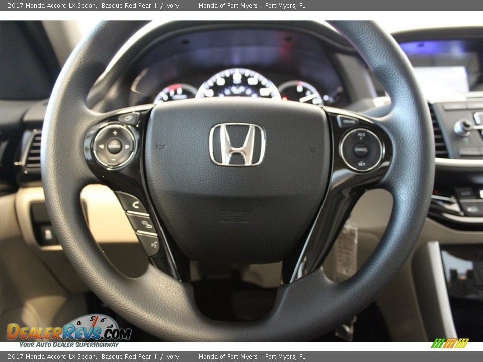 2017 Honda Accord LX Sedan Basque Red Pearl II / Ivory Photo #11