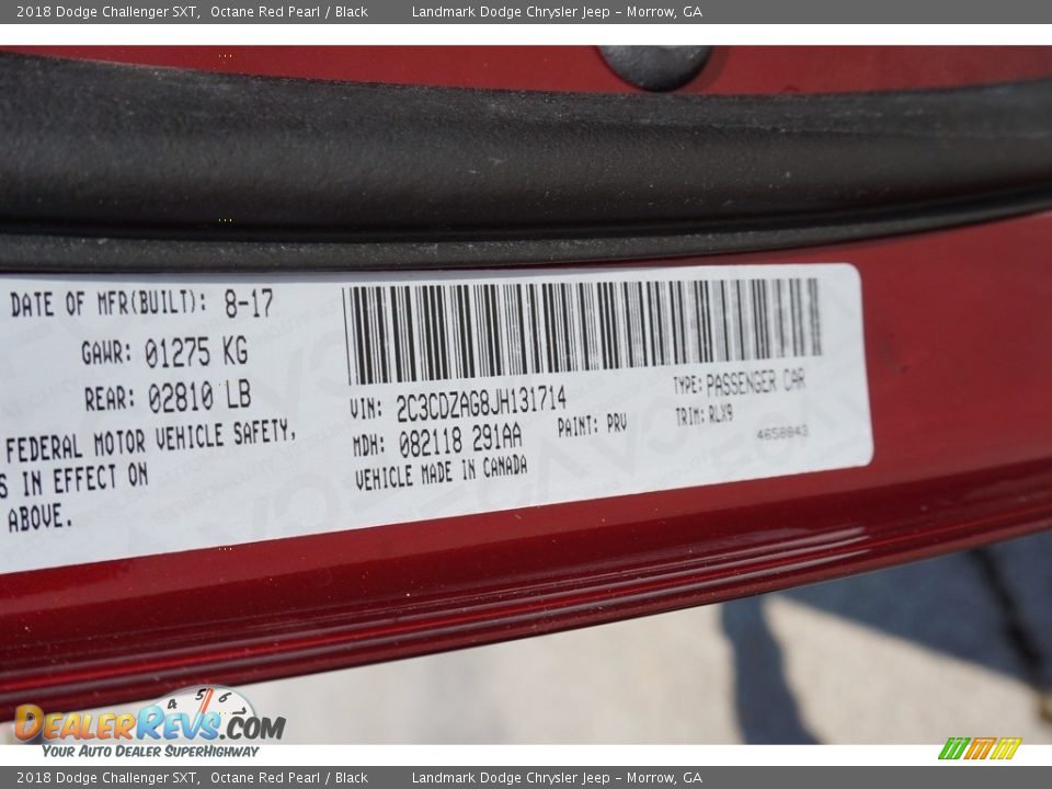 2018 Dodge Challenger SXT Octane Red Pearl / Black Photo #10