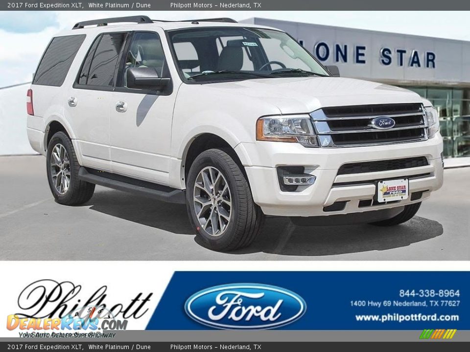 2017 Ford Expedition XLT White Platinum / Dune Photo #1