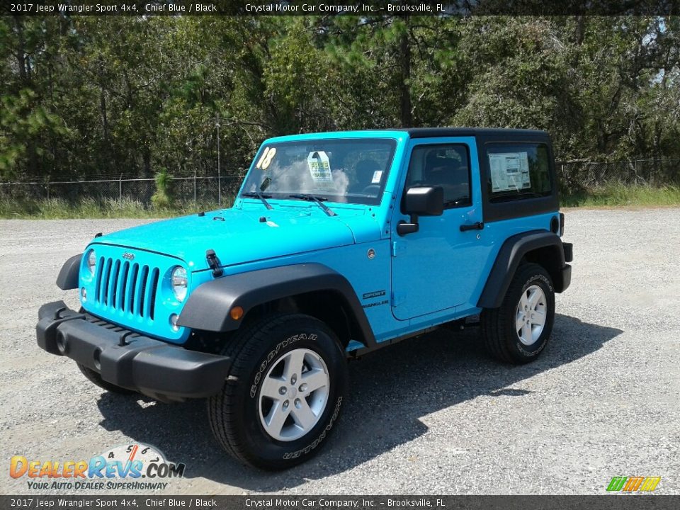 2017 Jeep Wrangler Sport 4x4 Chief Blue / Black Photo #1