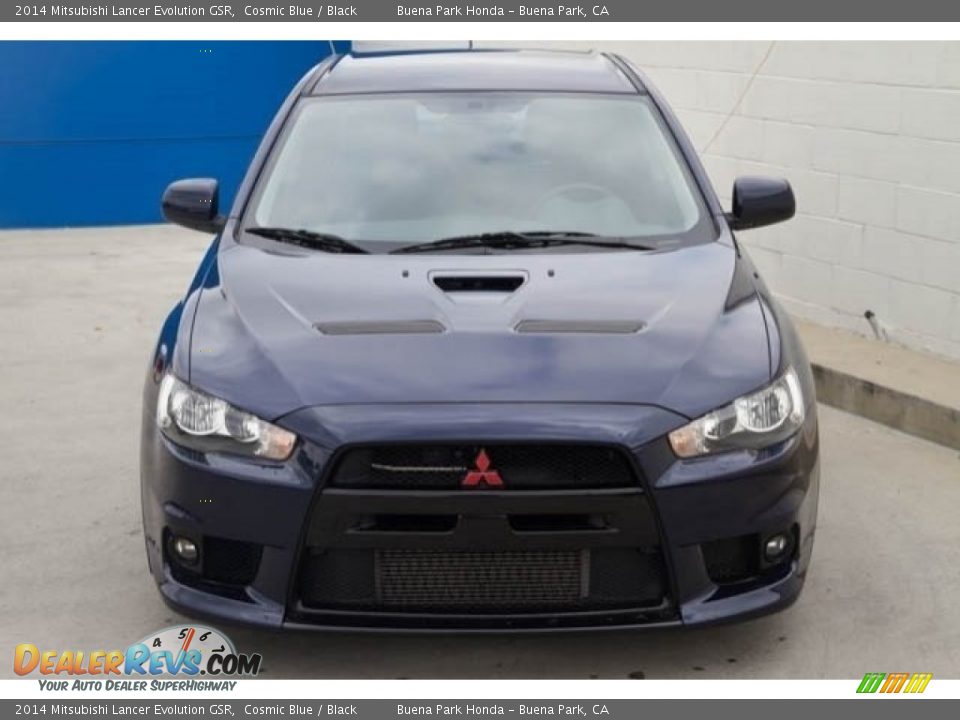 2014 Mitsubishi Lancer Evolution GSR Cosmic Blue / Black Photo #7