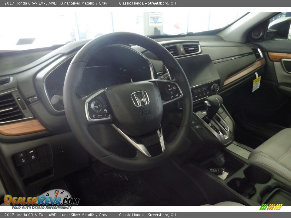 2017 Honda CR-V EX-L AWD Lunar Silver Metallic / Gray Photo #7
