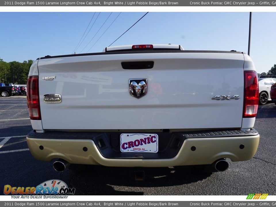 2011 Dodge Ram 1500 Laramie Longhorn Crew Cab 4x4 Bright White / Light Pebble Beige/Bark Brown Photo #6