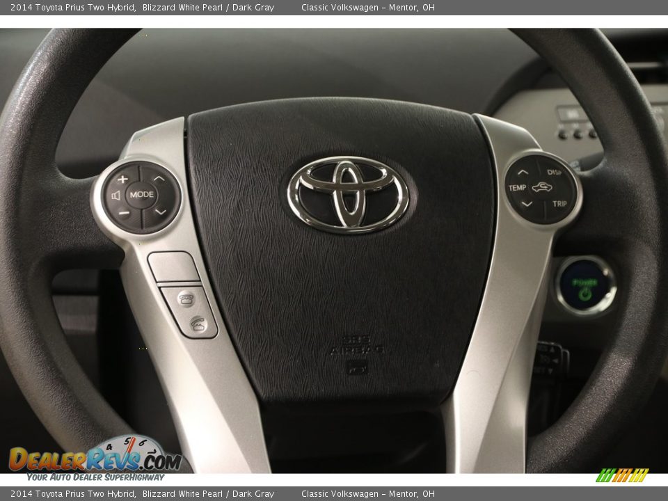 2014 Toyota Prius Two Hybrid Blizzard White Pearl / Dark Gray Photo #7