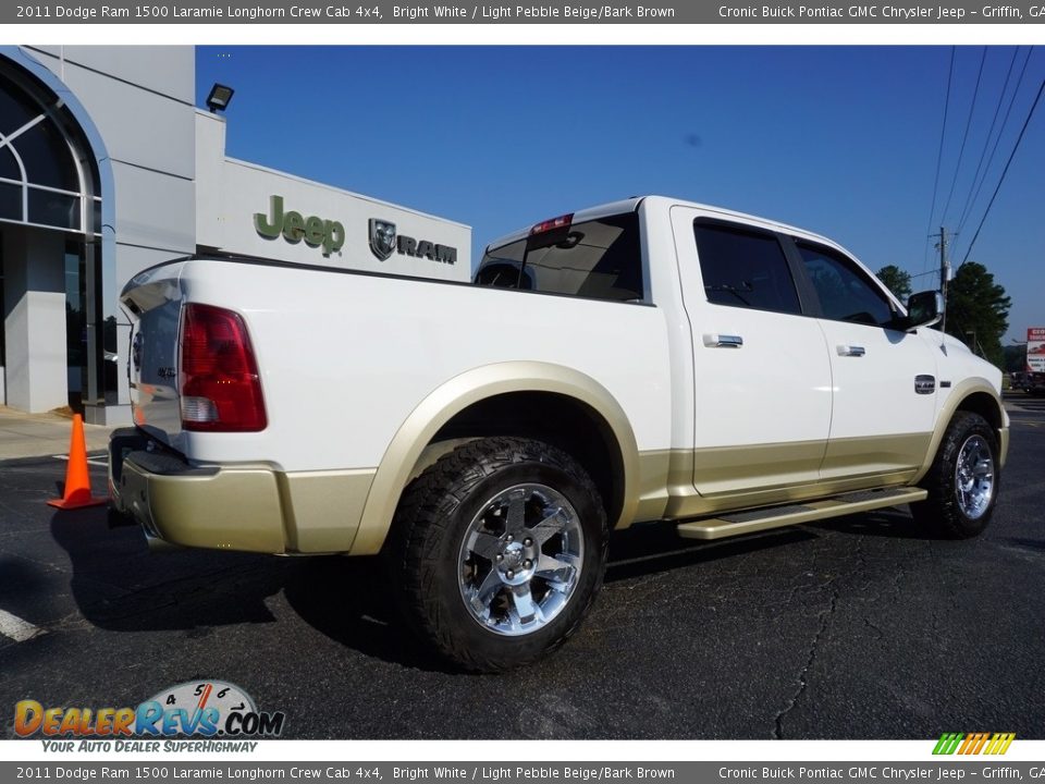 2011 Dodge Ram 1500 Laramie Longhorn Crew Cab 4x4 Bright White / Light Pebble Beige/Bark Brown Photo #7