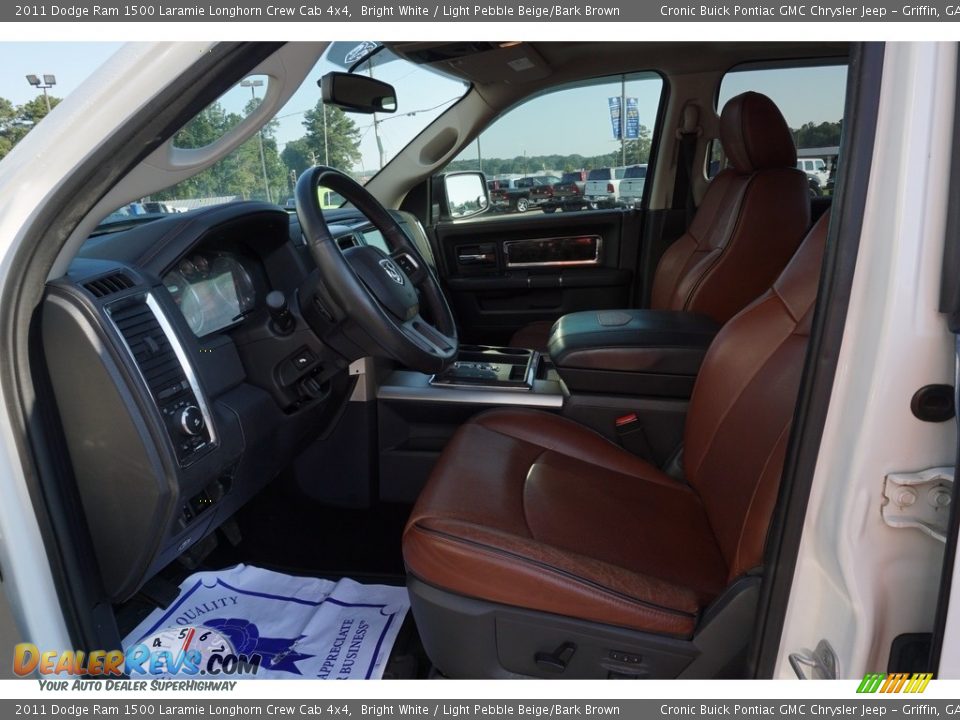 2011 Dodge Ram 1500 Laramie Longhorn Crew Cab 4x4 Bright White / Light Pebble Beige/Bark Brown Photo #9