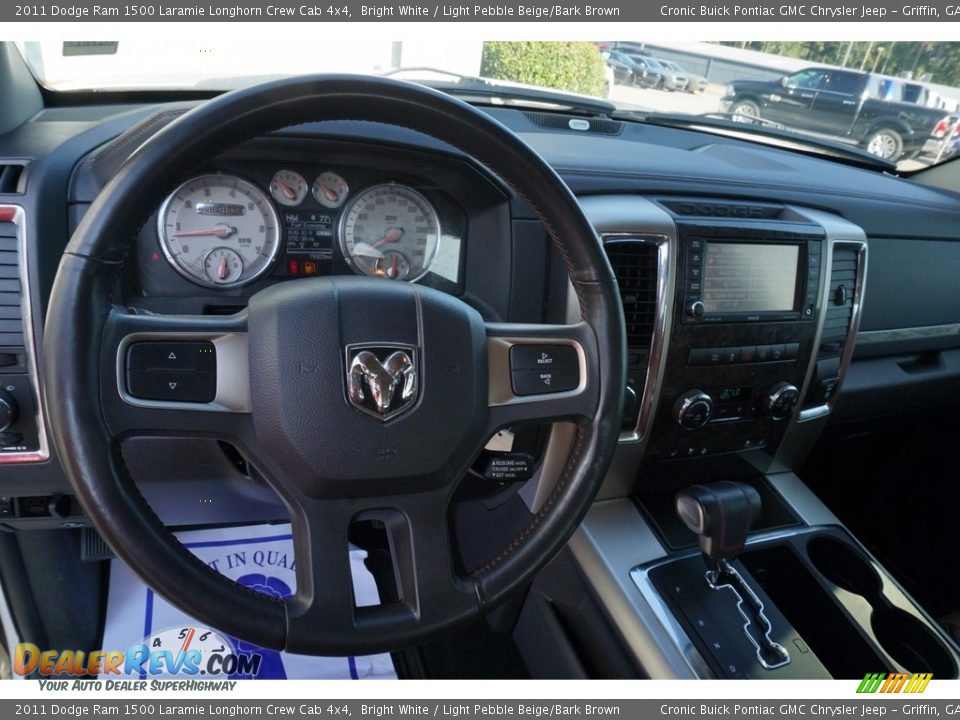2011 Dodge Ram 1500 Laramie Longhorn Crew Cab 4x4 Bright White / Light Pebble Beige/Bark Brown Photo #10